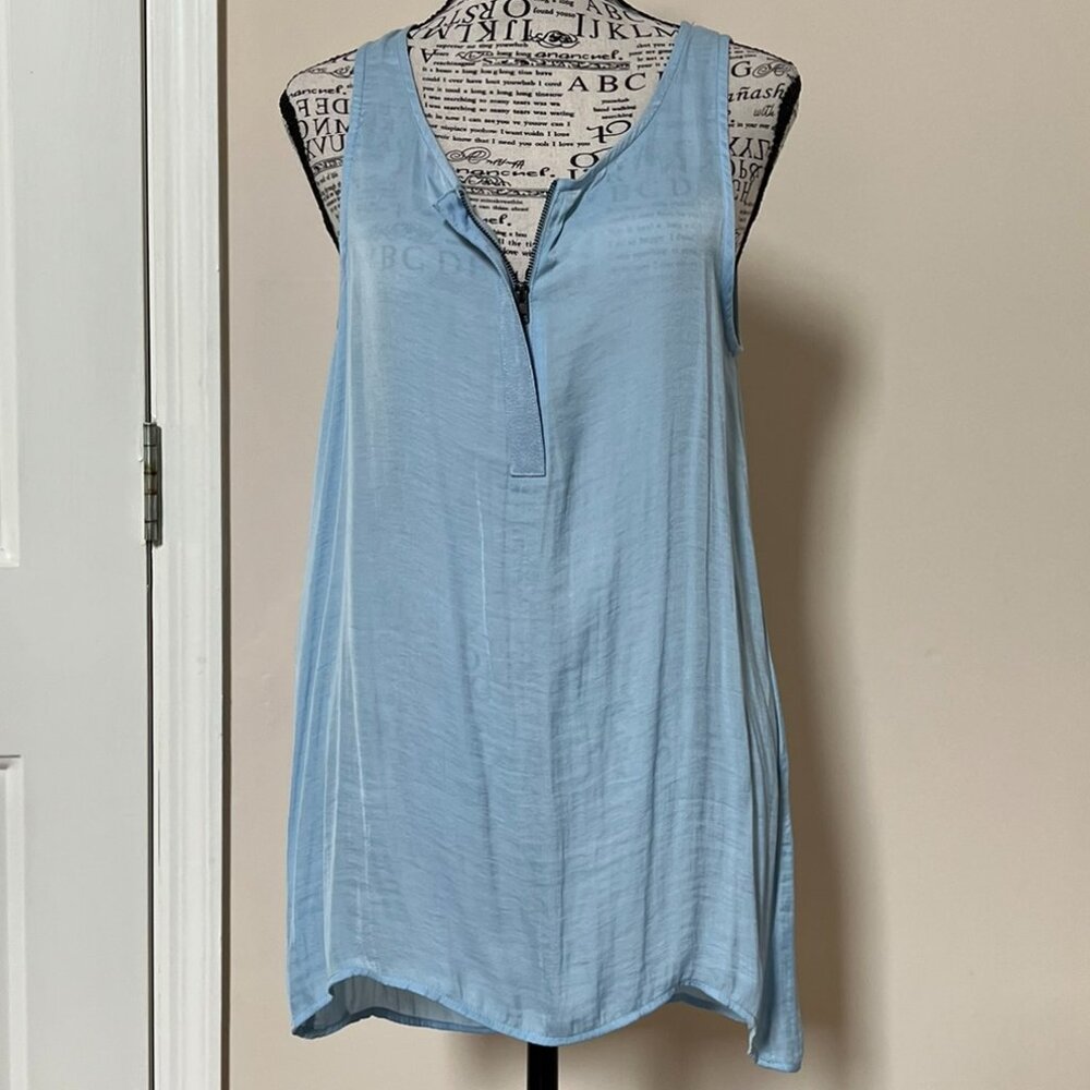 Ro & De Light Blue Sleeveless Top, Size M